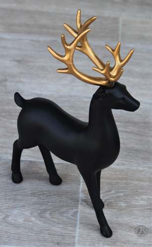 Lucky Sitting and Standing Deer Artefact for Stylish Shelf and Desktop Decor (2 piece set)