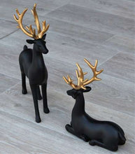 Load image into Gallery viewer, Lucky Sitting and Standing Deer Artefact for Stylish Shelf and Desktop Decor (2 piece set)