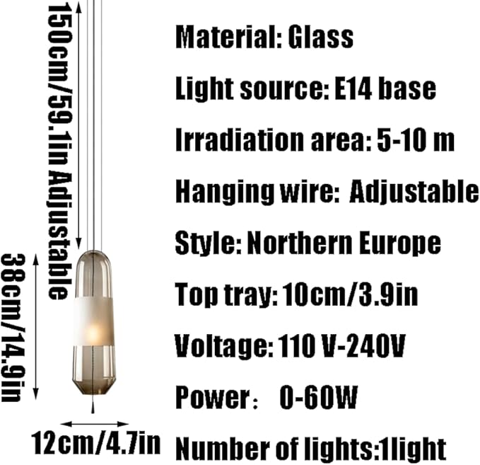 Creative Single Head Glass Distinctive Hanging Light For Home Decor