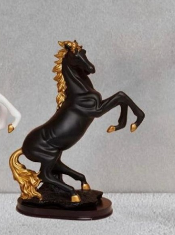 Black Horse Artefact Showpiece For Home and Office Decor