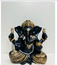 Load image into Gallery viewer, God Idol
Black Colour Lord Ganesha Idol
Golden Colour Design Ganesha Idol