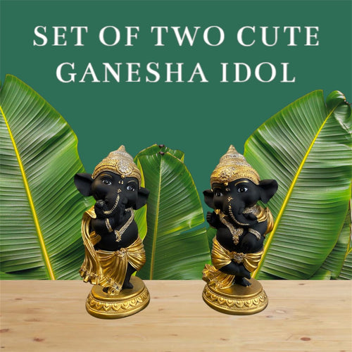 Collection of 2 Divine Duo: Golden Ganesha Blessings