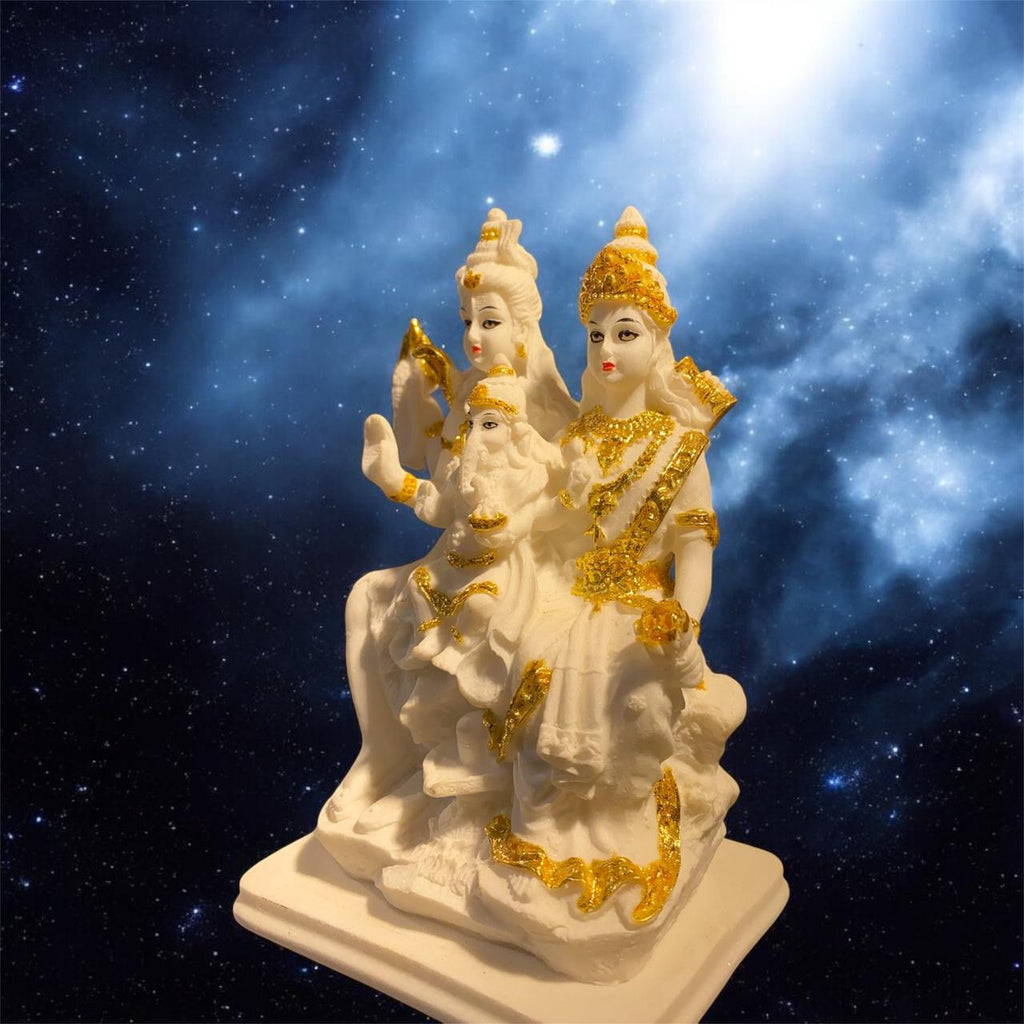 Blessings of the Sacred Trio: Shiva, Parvati, and Ganesha