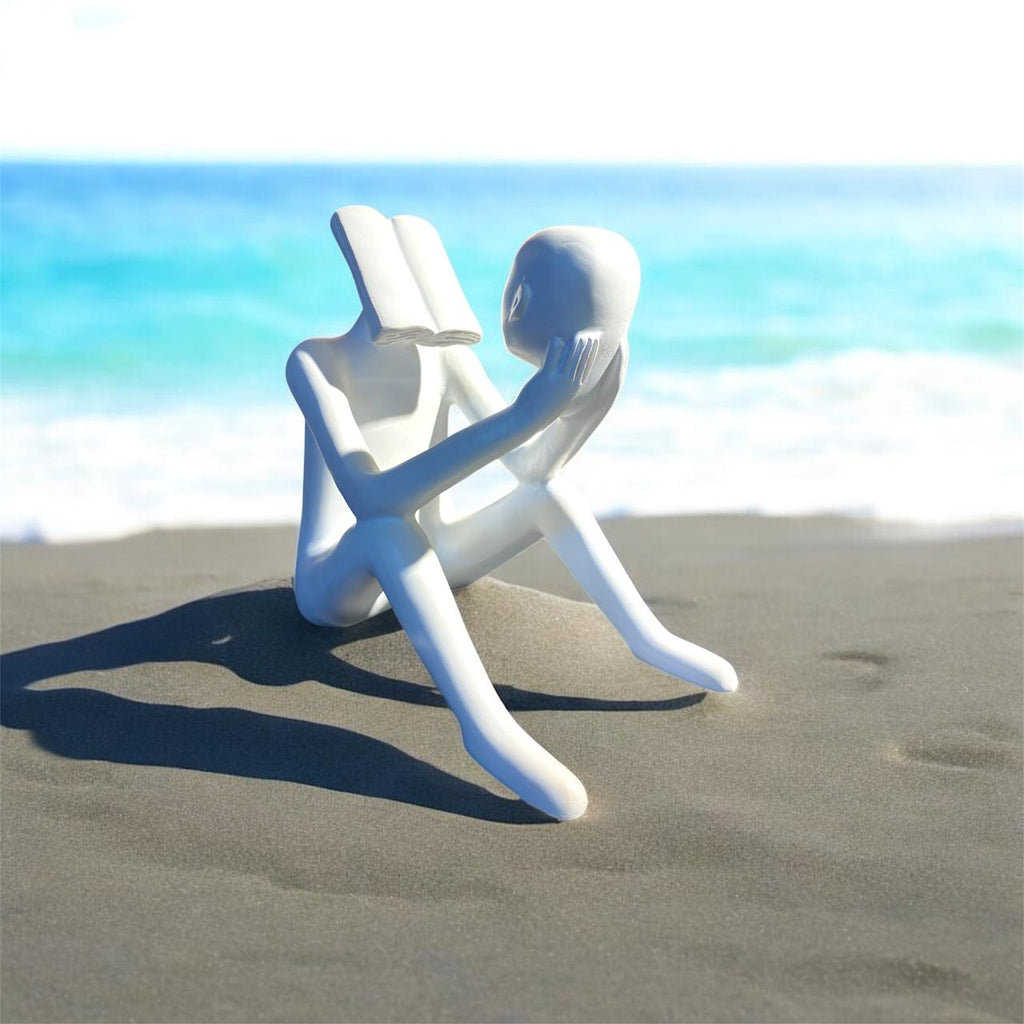 Abstract Man Reading Book Artefact Ideal for Living Room, Home, and Office