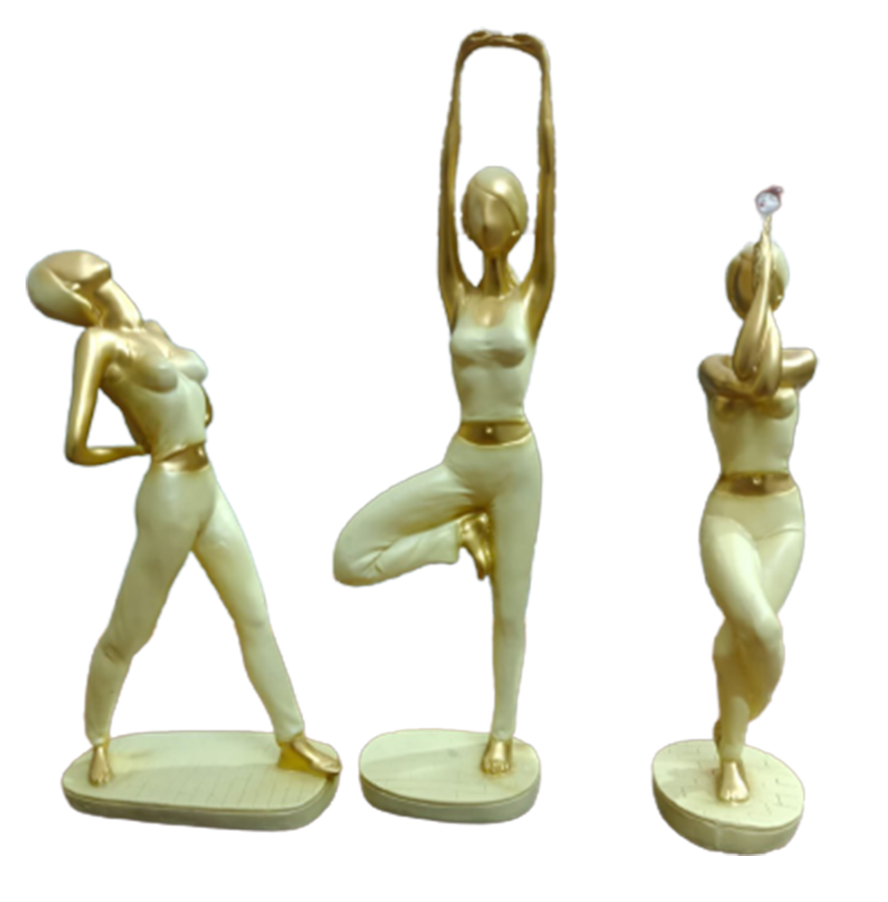 Yoga Statue Set for Home Decoration