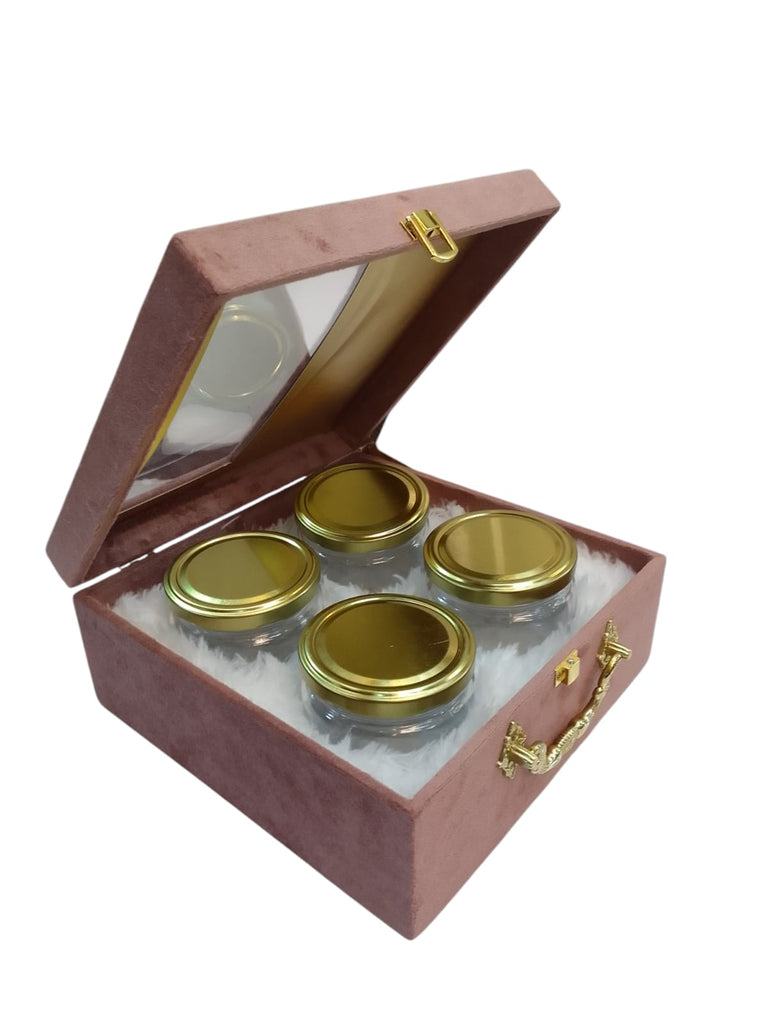 4 Jar Box Gift Hamper Elegant Home Decor Set