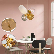 Load image into Gallery viewer, Modern Colored Glass Ball Chandelier – LED Pendant Light