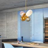 Modern Colored Glass Ball Chandelier – LED Pendant Light