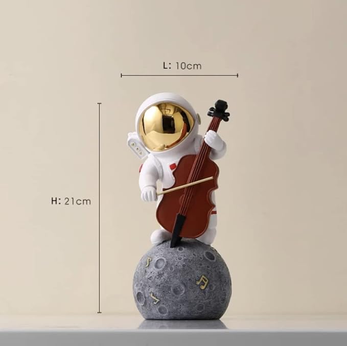 Astronaut Band Small Resin Cartoon Spaceman Ornament for Living Room