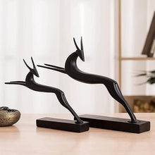 Load image into Gallery viewer, Abstract Unique Statue Sculpture Creative Small Deer Figurines for Home Decor and Desktop Accent