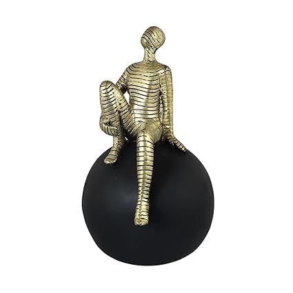 Golden Abstract Figure Ideal for Home Décor and Office Table Decoration