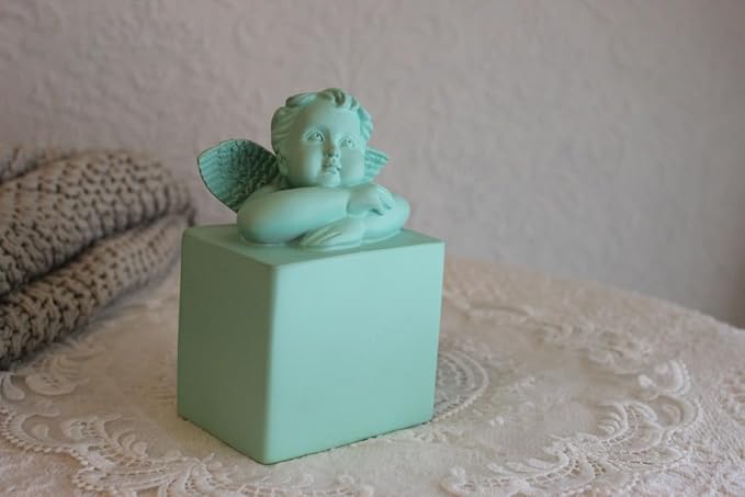 Castle & Co. Decor Cherubic Grace Sculpture in Green (Set)