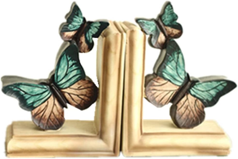 Butterfly Bookend Adjustable Resin Office Desk and Bookshelf Decor