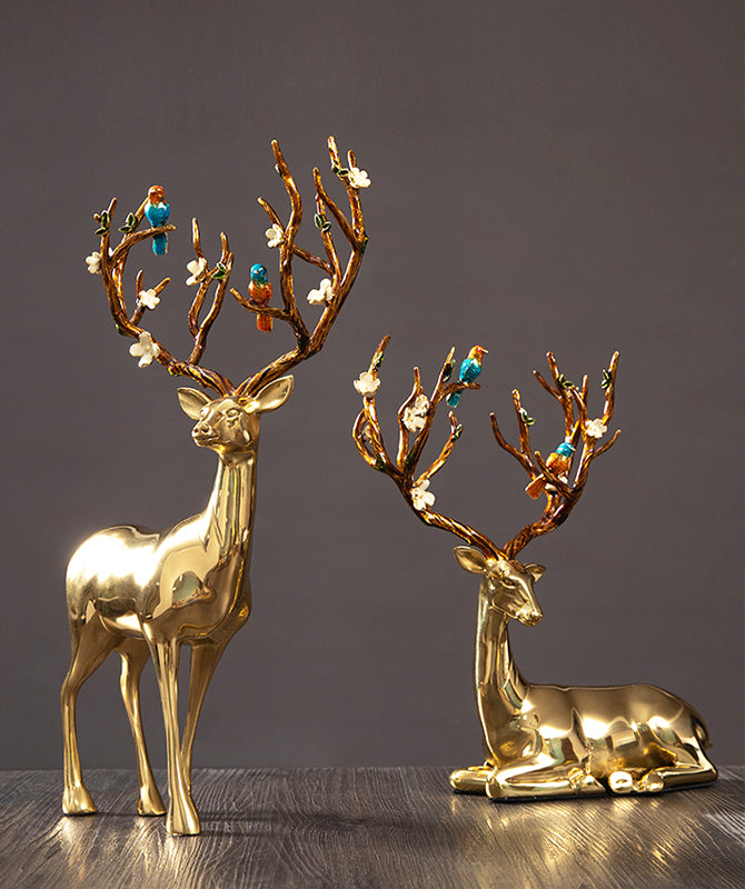 Blue and Gold Deer Artifact