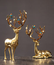 Load image into Gallery viewer, Blue and Gold Deer Artifact