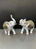 Classy Gold Covered Elephant Artefact For Home Decor (Set)