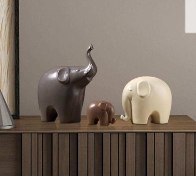 Animal Adorning Sculptures Elephant Statue Set