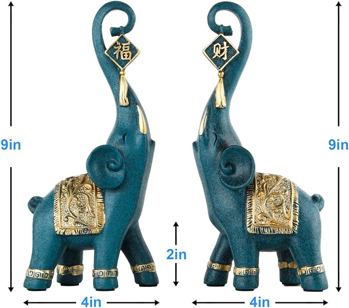 Elephant Statue for Home Decor Desk and Living Room, Dining Room, Bedroom, and Office