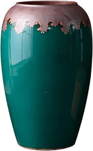 Load image into Gallery viewer, Bodenvase Dark Green Ceramic Vase Retro Cylindrical Design