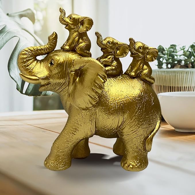 Elegant Majestic Elephant Artefact Decor for Home and Office