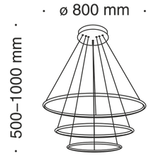 Load image into Gallery viewer, Modern LED Chandelier – 3-Ring Hanging Suspension Lamp