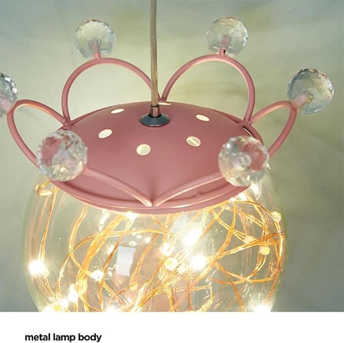 Star Crystal Chandelier - Simple Luxury LED Crystal Light for Bedroom Bedside