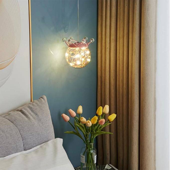 Star Crystal Chandelier - Simple Luxury LED Crystal Light for Bedroom Bedside