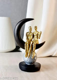 Romantic Couple Showpiece Sitting on Moon Decorative Home Decoration