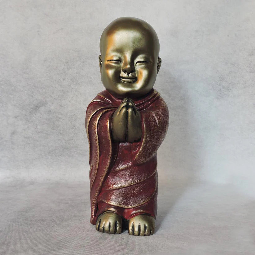 Namaste Monk Idol For Home and Office Decor (set)