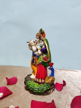 Load image into Gallery viewer, Radha Krishna with Peacock Polyresin Statue - Home Decor Idol