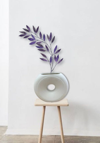 Oval-Shaped Flower Vase Contemporary Home Decor Accent
