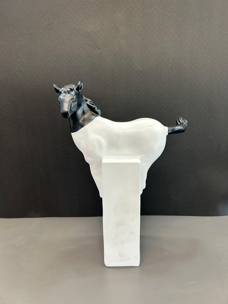 Majestic Standing Horse Artefact for Elegant Decor (P.P)