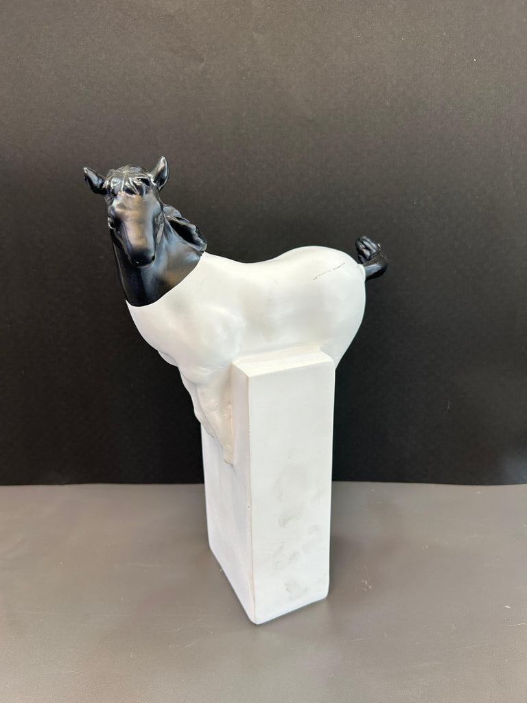 Majestic Standing Horse Artefact for Elegant Decor (P.P)