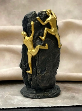 Load image into Gallery viewer, Black Polyresin Mountain Climbing Man Statue