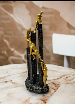 Motivation Team Climbing on Block Decorative Artefact For Home and Office Decor