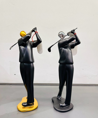 Golf Playing Sportsman Artefact for Home Decor (P.P)