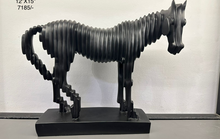 Load image into Gallery viewer, Abstract Bella Horse Figurine White and Black Elegance