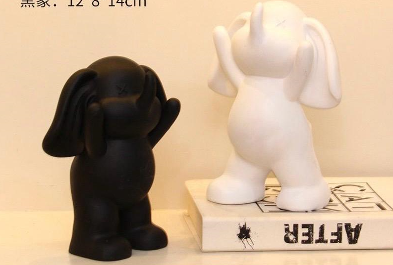 White Ceramic 2-Piece Dumbo Elephant Bookends for Decorative Bookshelves