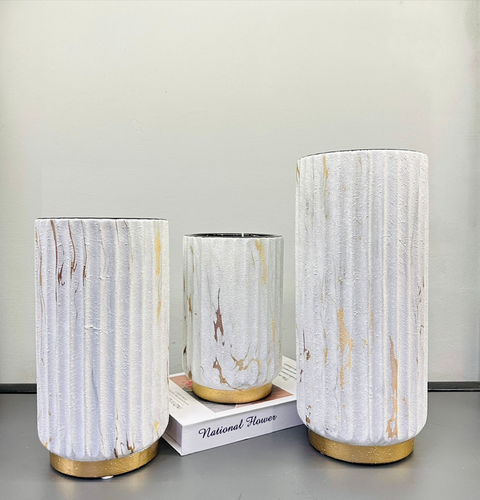 Modern Classic Ceramic Flower Pot Ideal for Home, Office, and Living Spaces (set)