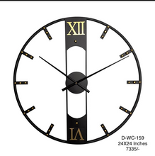 Load image into Gallery viewer, Home Décor Wall Clock Wrought Iron Rivet Scale Silent Clock