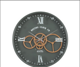 Delightful Decor Real Moving Gear Modern Design Wall Clock