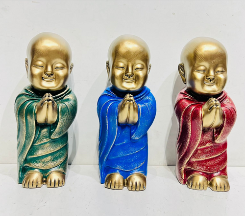 Namaste Monk Idol For Home and Office Decor (set)