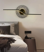 Load image into Gallery viewer, Contemporary Circular Wall Light With Sleek Horizontal Bar Design