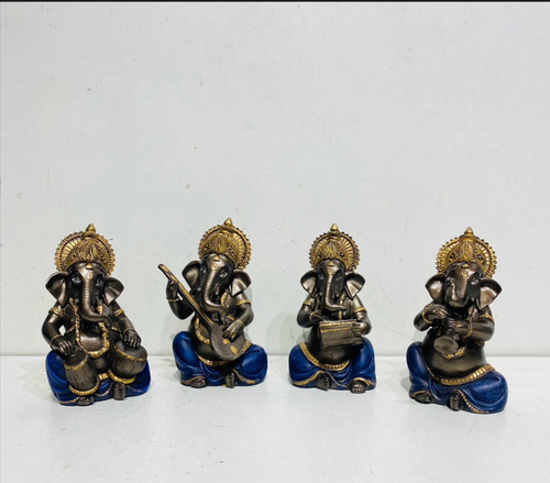 Lord Ganesha Idol 
4 piece set Lord Ganesha Idol in Blue Colour
God Idol 
