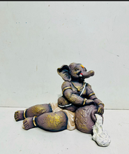 Load image into Gallery viewer, Stylish Ganesh Ji Idol in Grey and Yellow with Maroon Accents