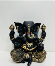 Load image into Gallery viewer, Lord Ganesha Sculpture with Gold Design