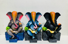 Load image into Gallery viewer, Three Lord Ganesha Idols Blue, Black, and Grey Variant (set).