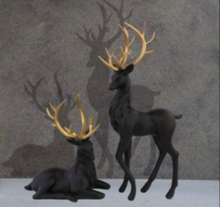 Load image into Gallery viewer, Elegant White &amp; Black Deer Modern Decorative Artefact For Home Decor (set)