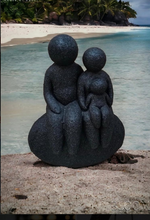 Load image into Gallery viewer, Family Seated on a Rock Artefact For Home and Office Decor