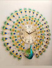 Load image into Gallery viewer, Classic Design Golden Peacock Wall Clock An Elegant Touch for Your Decor